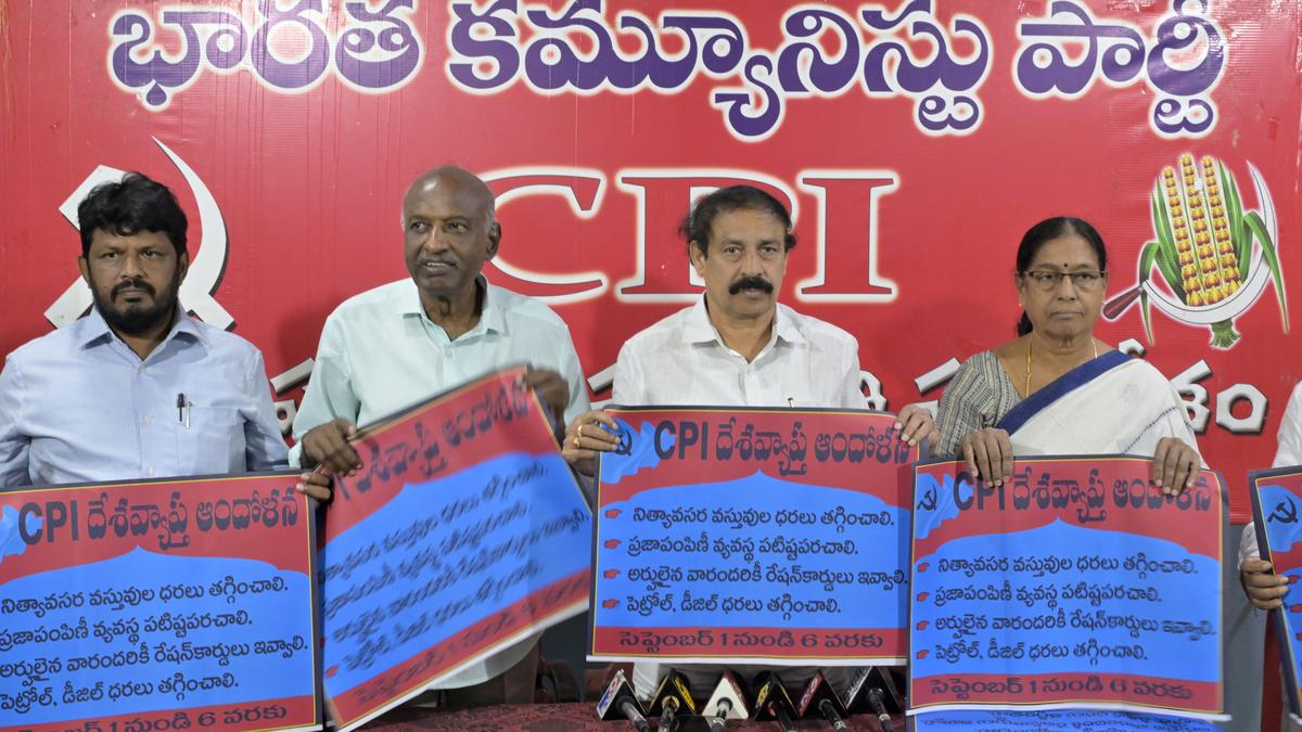 CPI plans Statewide protests from September 1 to 6 against spiralling prices of essential commodities