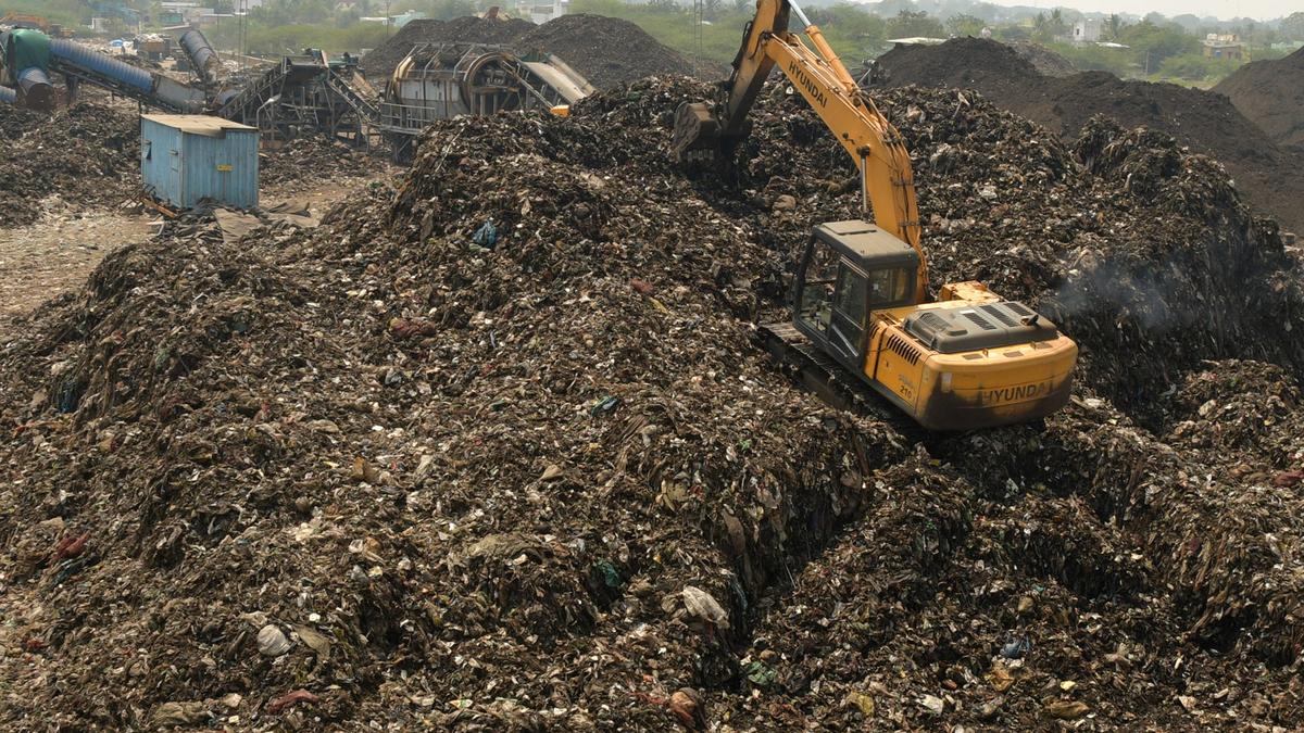 Tiruchi Corporation plans for materials recovery facility centre at Ariyamangalam dump yard