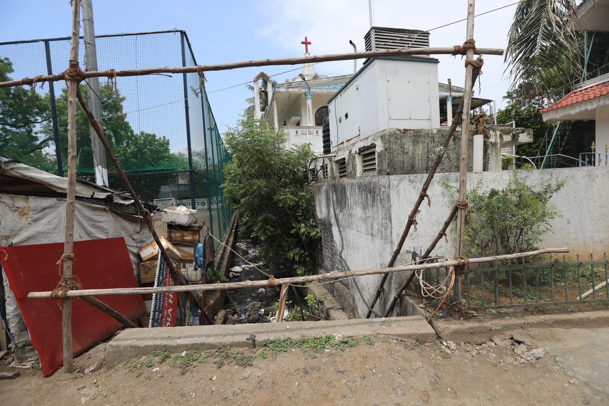 An open drain in Zamin Pallavaram