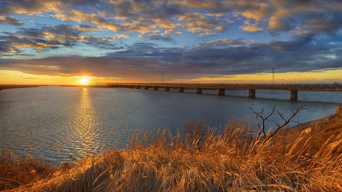 The Amur River in autumn.