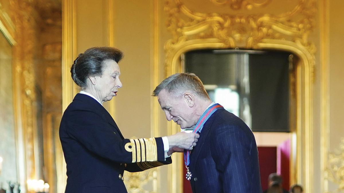 Daniel Craig receives same royal honour as his former on-screen avatar James Bond