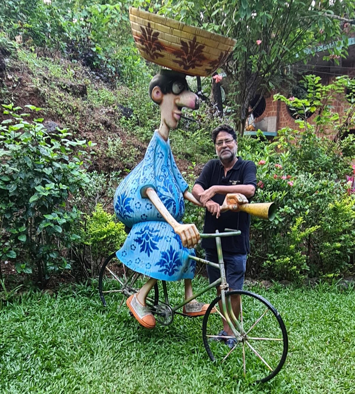 Gerard da Cunha at his office, which also houses the Mario Gallery in Torda, Salvador-do-Mundo village of Bardez taluka in North Goa.