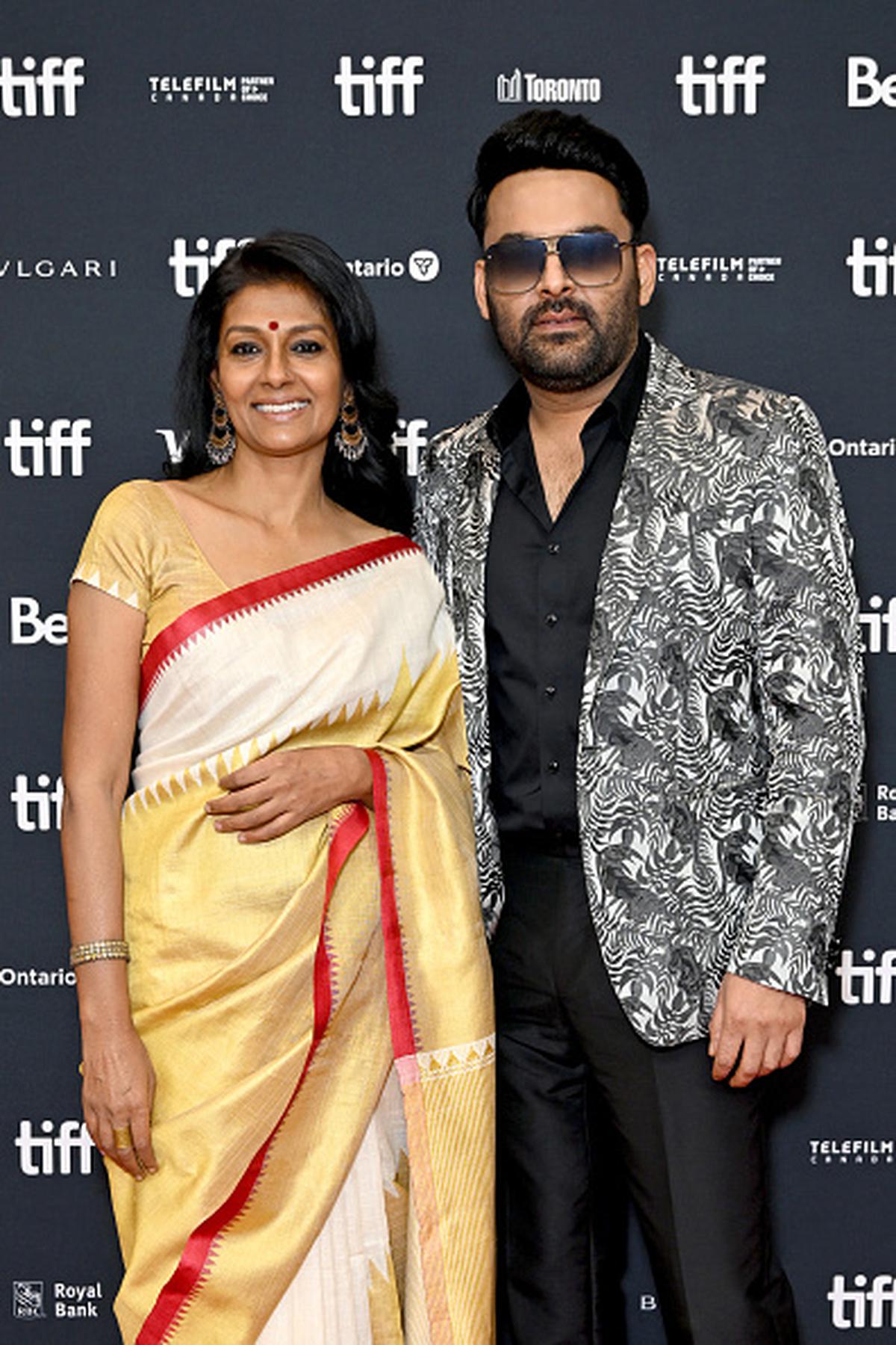 Nandita Das and Kapil Sharma during the premiere of 'Zwigato' at the 2022 Toronto International Film Festival. 
