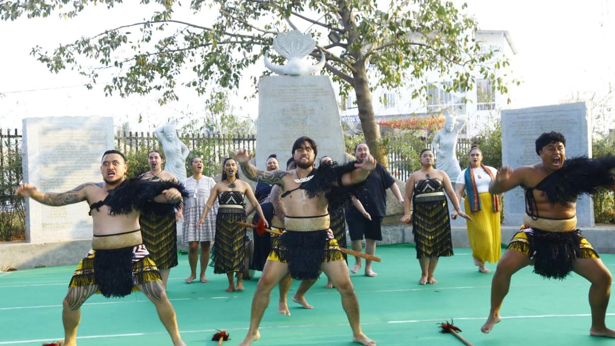 New Zealand Maori delegation performs haka at Medaram shrine
