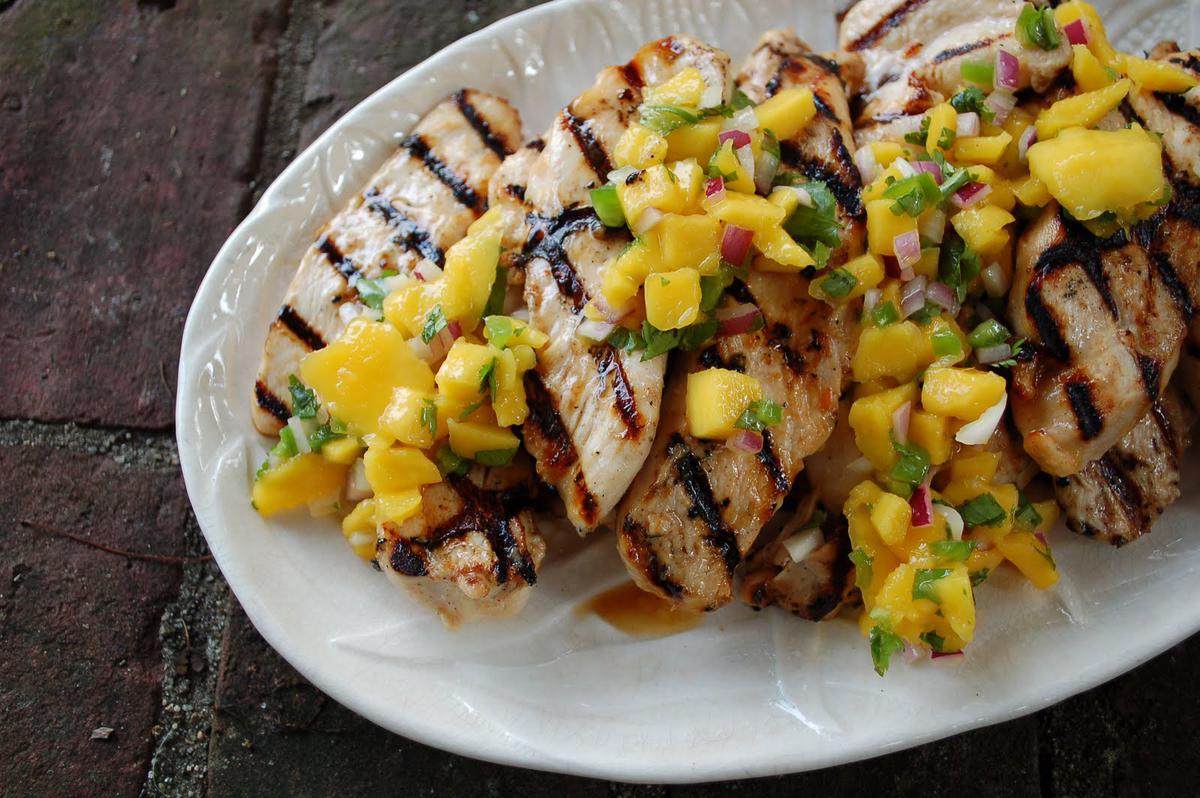 Chicken and mango salsa