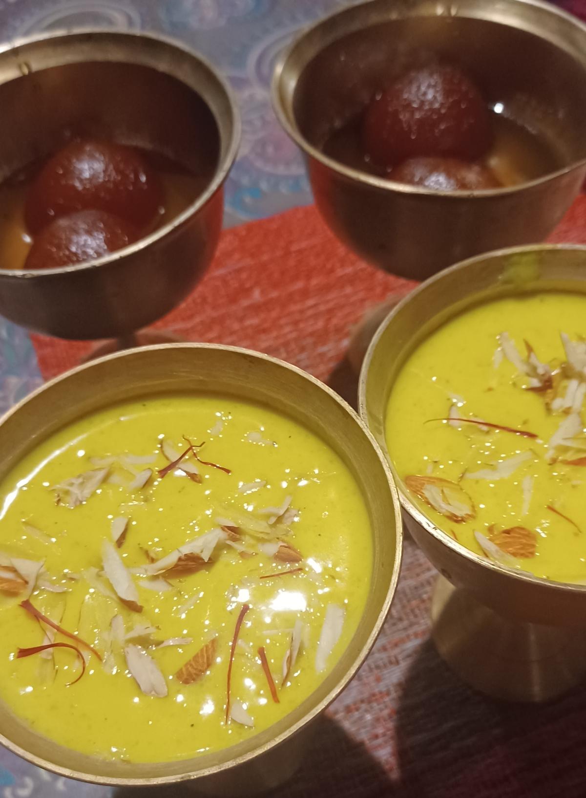 Desserts include firni and more Desserts include firni and more