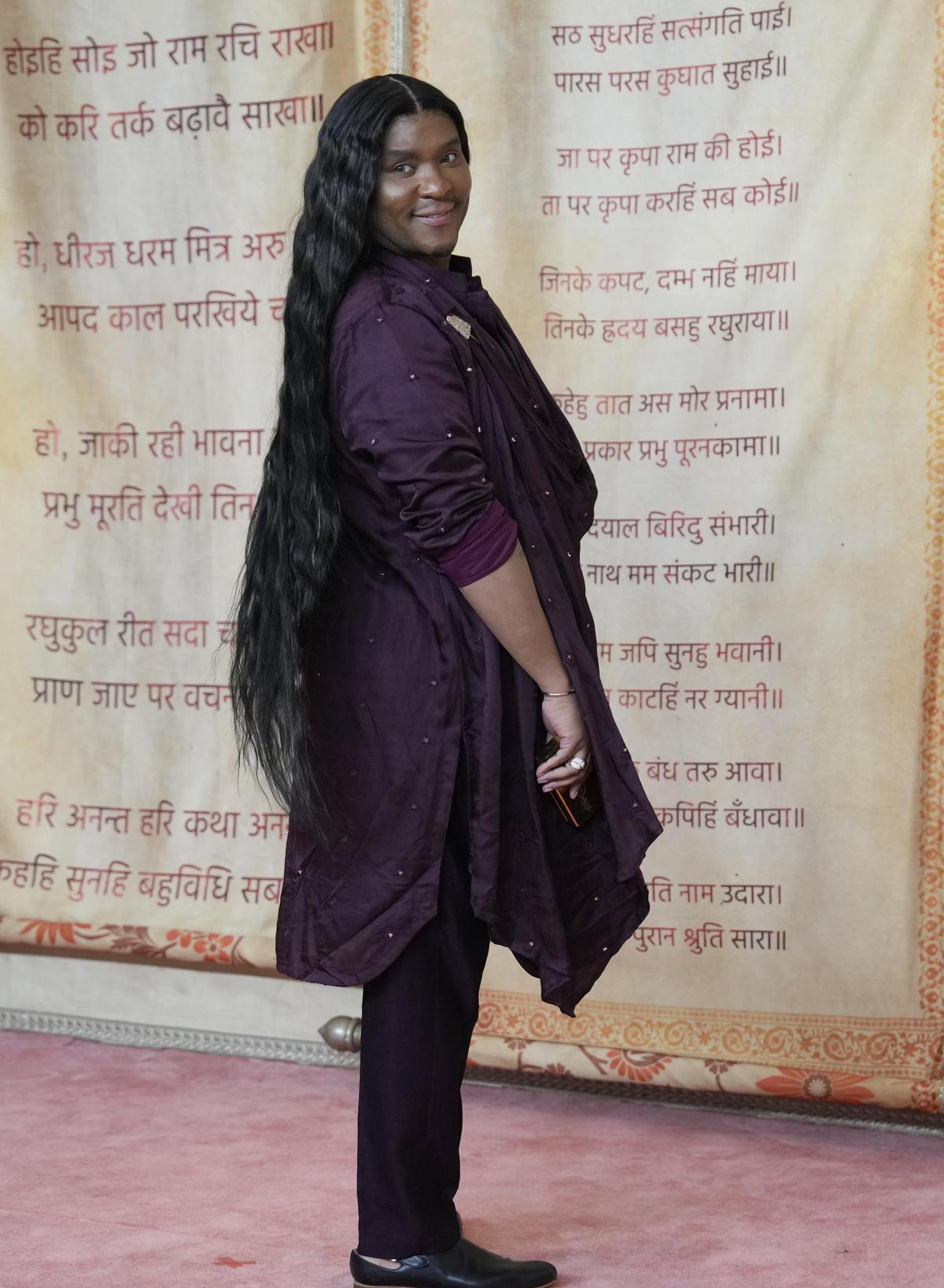 Mumbai: American stylist Law Roach poses for photos upon arrival to attend Anant Ambani and Radhika Merchant’s wedding reception ‘Mangal Utsav’, in Mumbai, Sunday, July 14, 2024