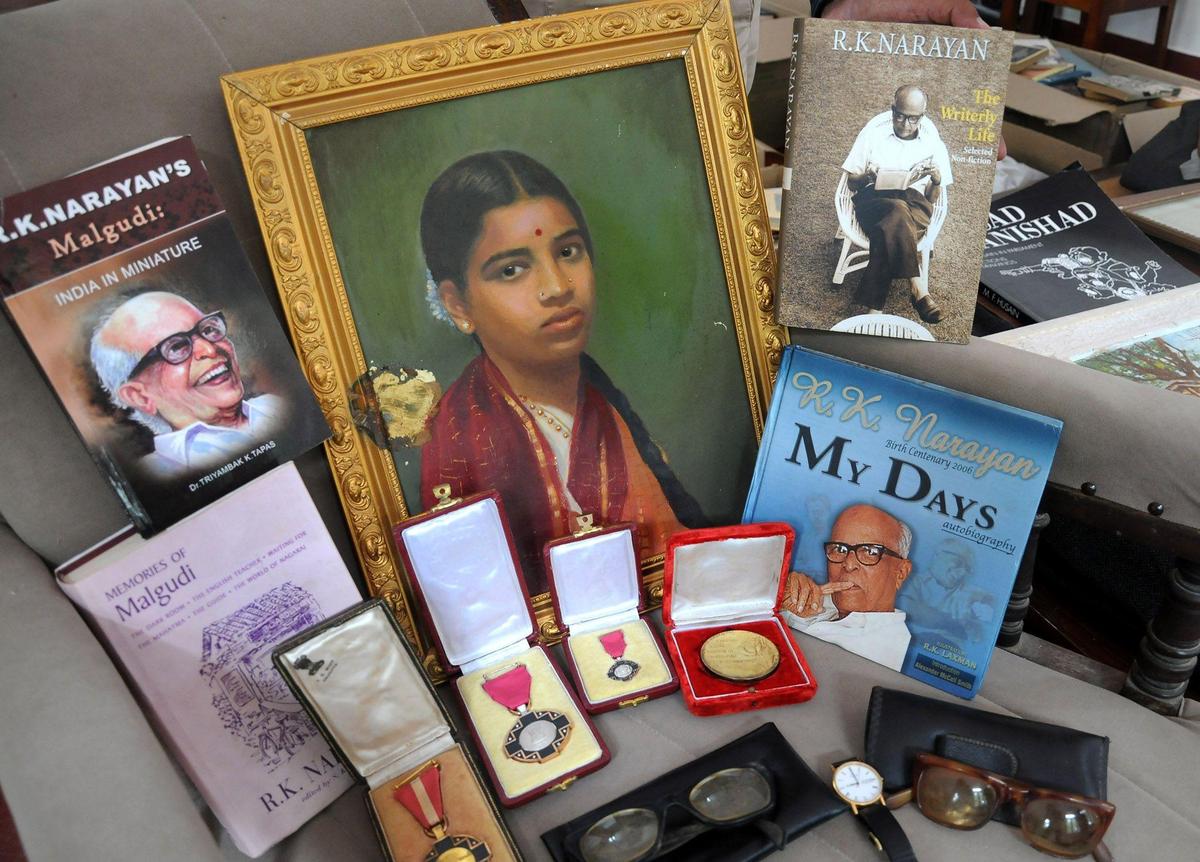 Some of R.K. Narayan’s personal artefacts which are now housed in the Mysuru museum.