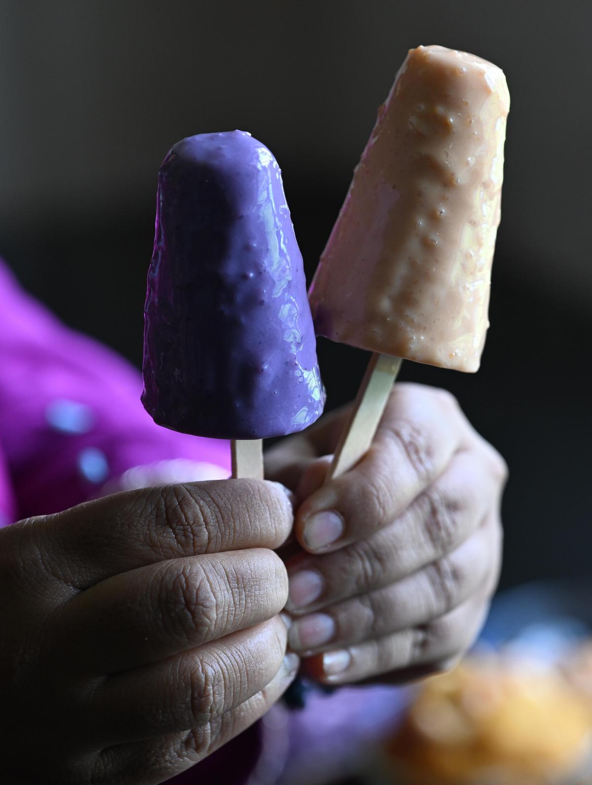 Kulfi made with orange and purple-fleshed sweet potato at ICAR-CTCRI