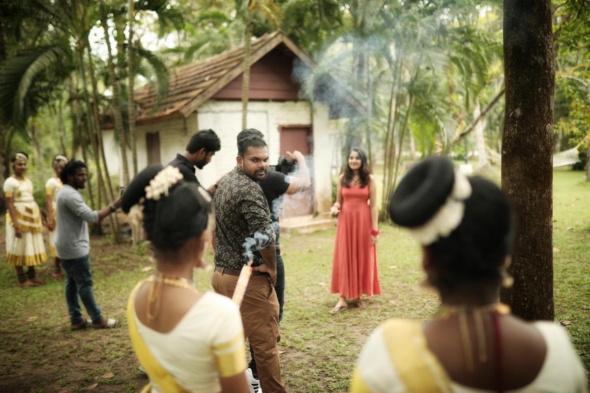 Anikha Surendran on the sets of Karthi Kalyani Anikha Surendran on the sets of Karthi Kalyani