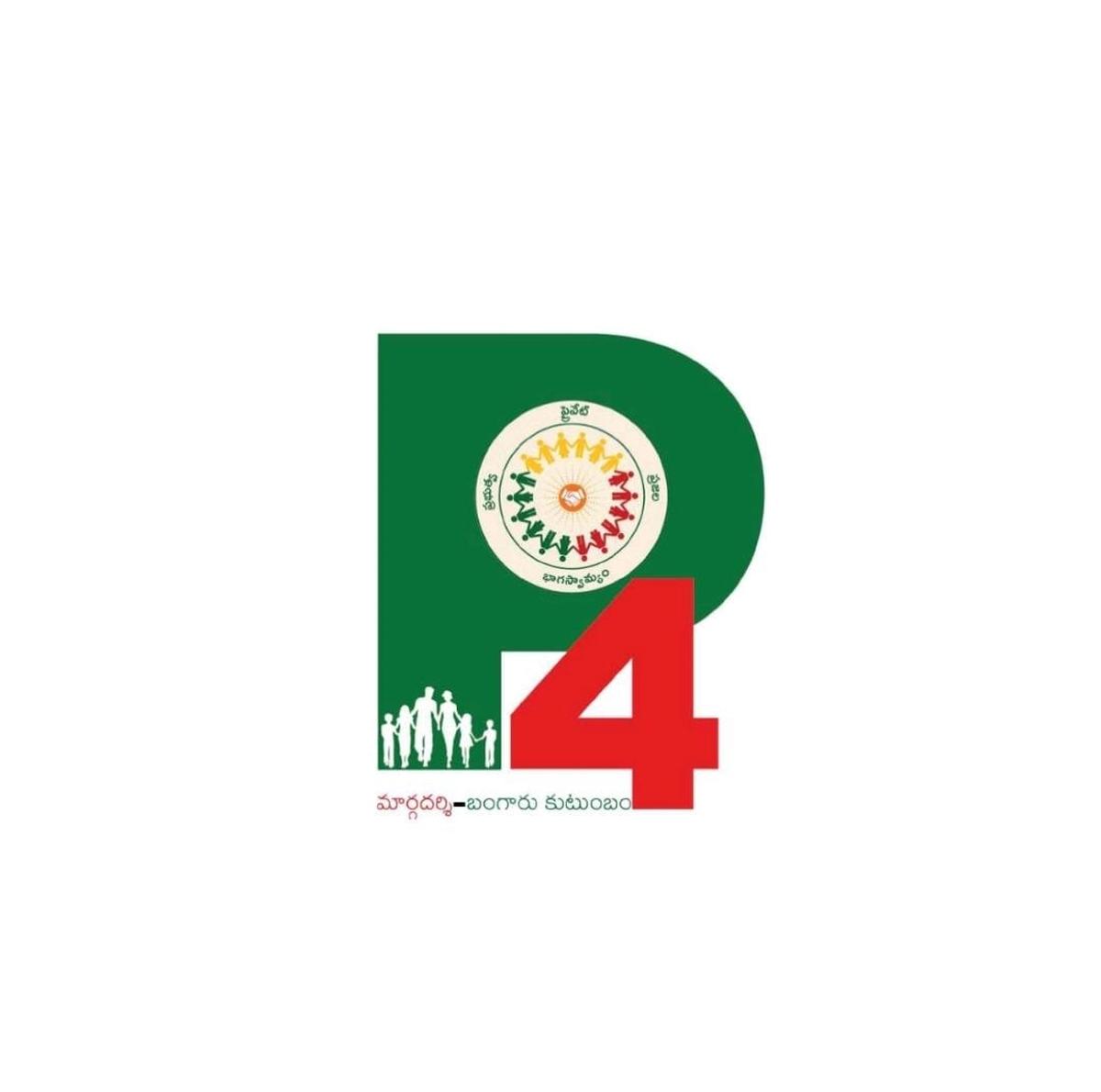 The P4 logo approved by Chief Minister N. Chandrababu Naidu.