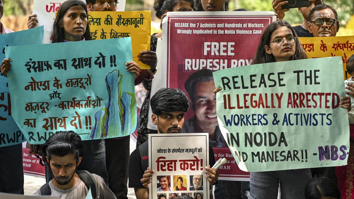 Uttar Pradesh police invoke NSA against two accused held during workers’ protest in Noida