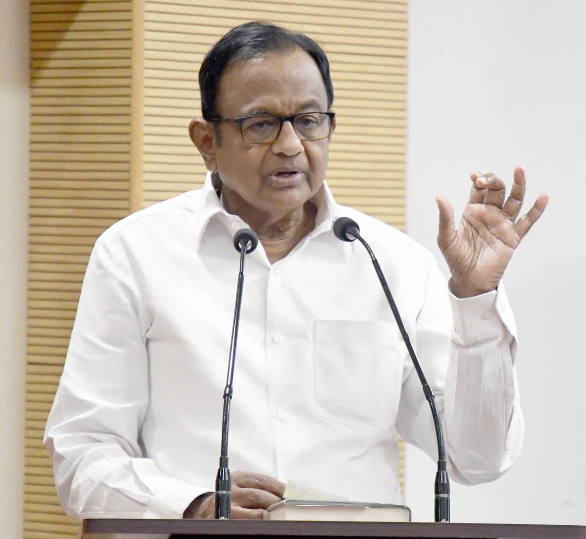 Govt. in denial of internal factors affecting economy: Chidambaram