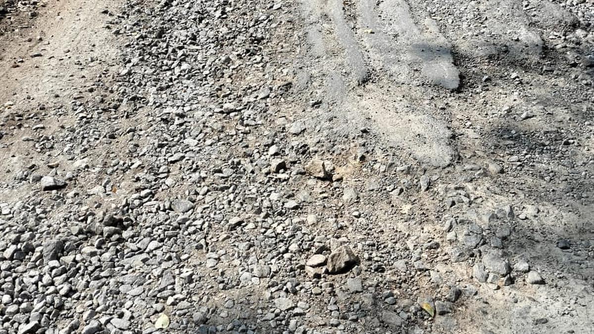 Delay in re-laying Thamaraikarai – Madam road in Bargur hills irks people