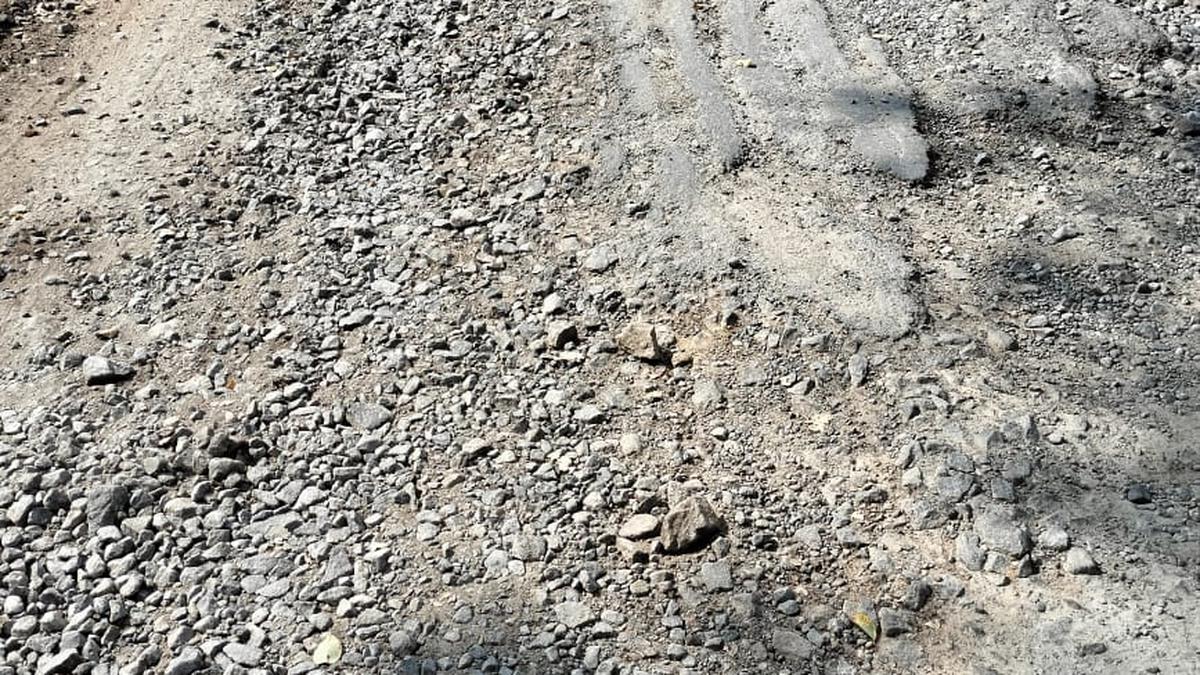 Delay in re-laying Thamaraikarai – Madam road in Bargur hills irks people