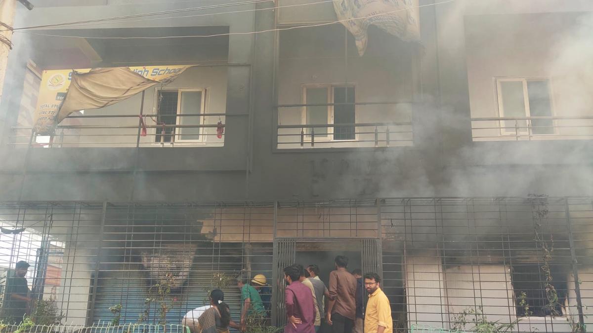 Fire breaks out at a private school in Sangareddy, no casualties reported