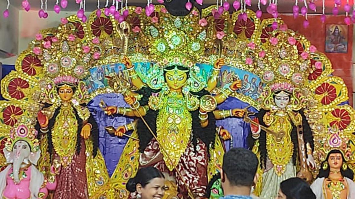 Durga puja pandals with a touch of green 