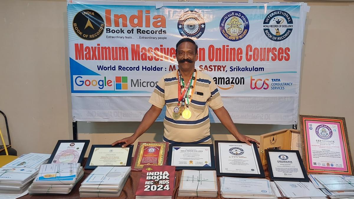 2,500 online courses in two years, a record feat by 51-year-old Srikakulam man