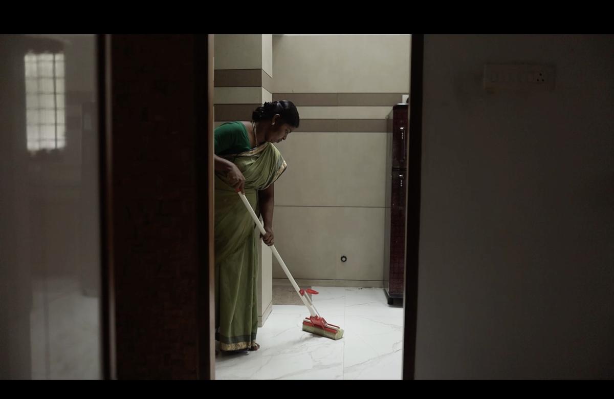 Still from the documentary Saree and Scrub