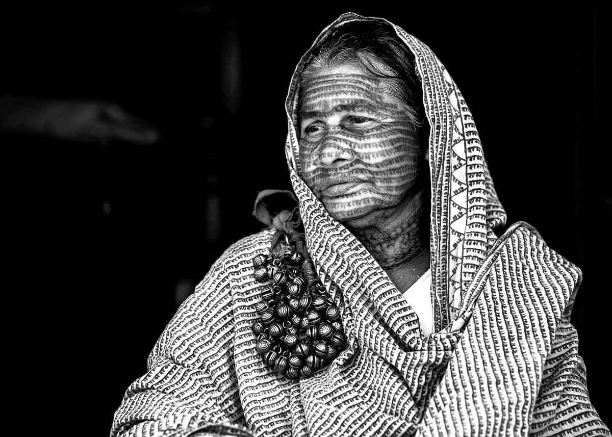A lady from the Ramnami Samaj of Chhattisgarh A lady from the Ramnami Samaj of Chhattisgarh