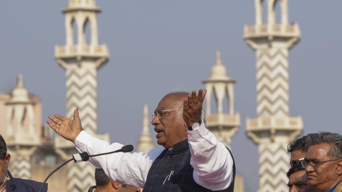 Kharge hits out at PM Modi, Amit Shah over ‘surveys’ in mosques