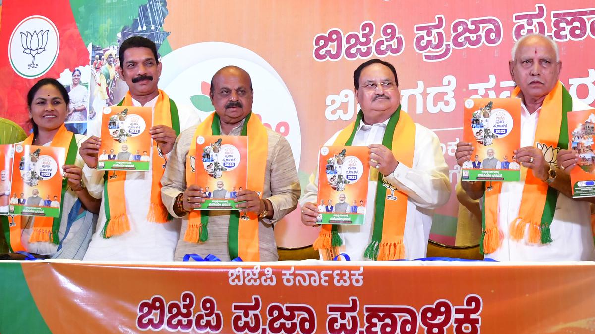 BJP promises three free gas cylinders a year and half litre milk a day to BPL families, besides Atal Aahara Kendras in all wards