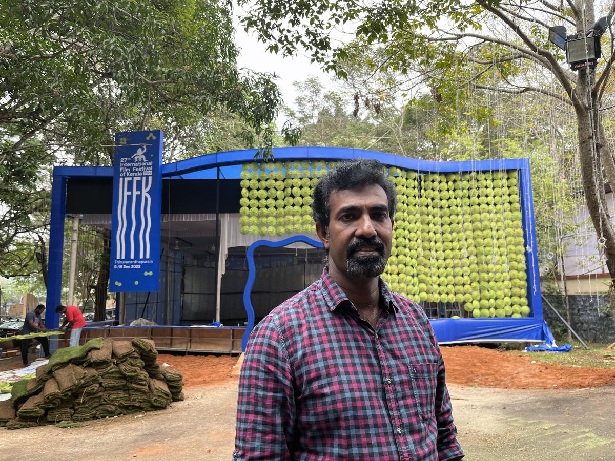 Hailakumar T or Hylesh has been designing the festival office for 18 years 