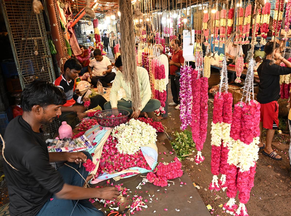 A general view of the Ghazipur Flower Market in New Delhi on Wednesday July 31, 2024. Photo R V Moorthy / The Hindu A general view of the Ghazipur Flower Market in New Delhi on Wednesday July 31, 2024. Photo R V Moorthy / The Hindu