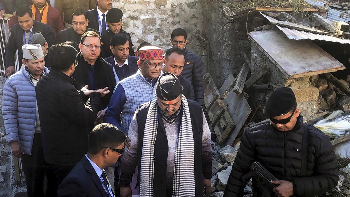 Uttarakhand CM Pushkar Dhami meets affected people in Joshimath, assures all possible support from government