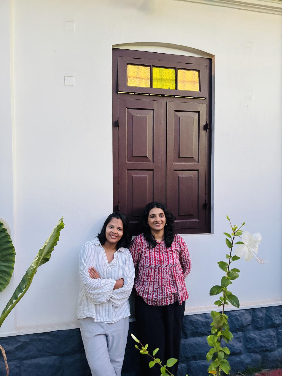 Gouthami MG (left) and Amiya J Hisham run Bottega at Sasthamangalam