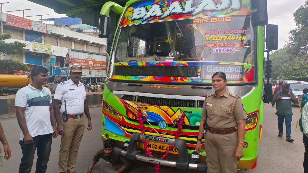 Police remove air horns from buses in Coimbatore