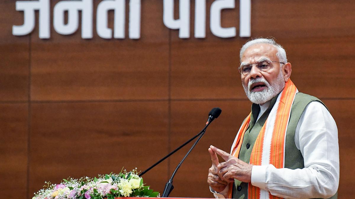 PM urges BJP to recruit more women members as future leaders in readiness for Women’s reservation