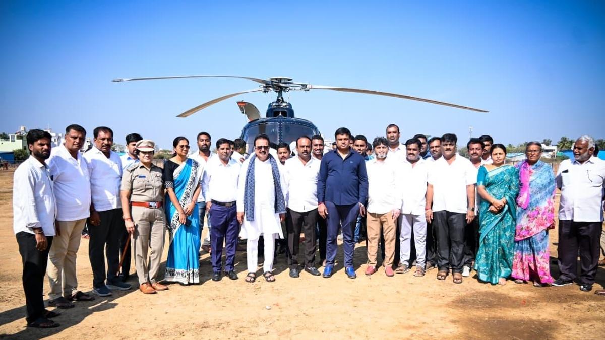 Helicopter rides inaugurated as part of Budanur Utsav in Mandya