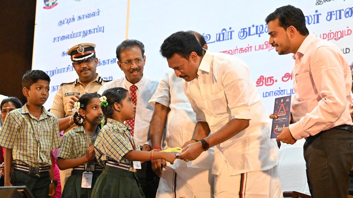 Road safety awareness workbooks for students, manuals for teachers released under Uyir Kutty Cops