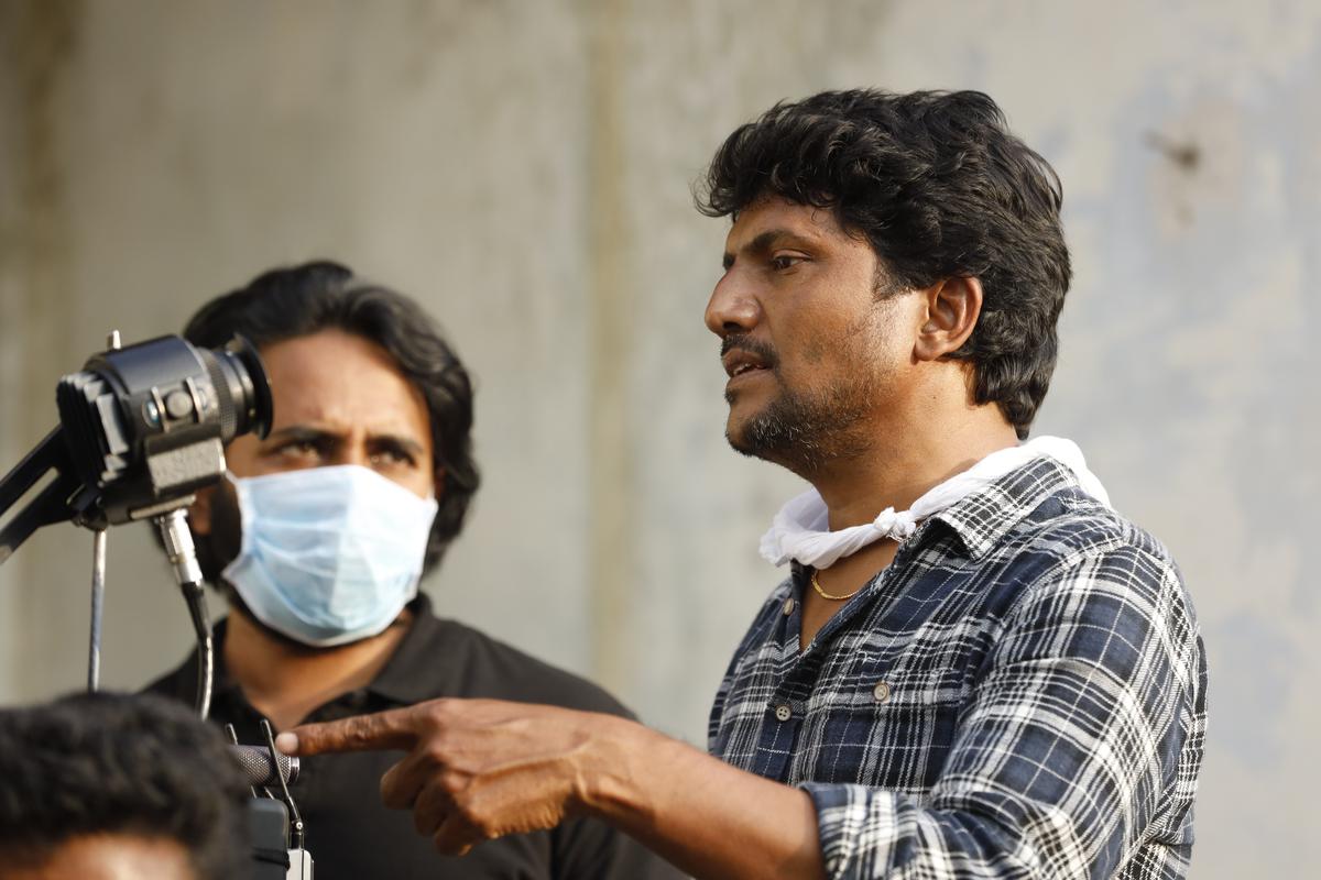 Director Sai Kiran and cinematographer Nagesh Banell during the making of ‘Masooda’