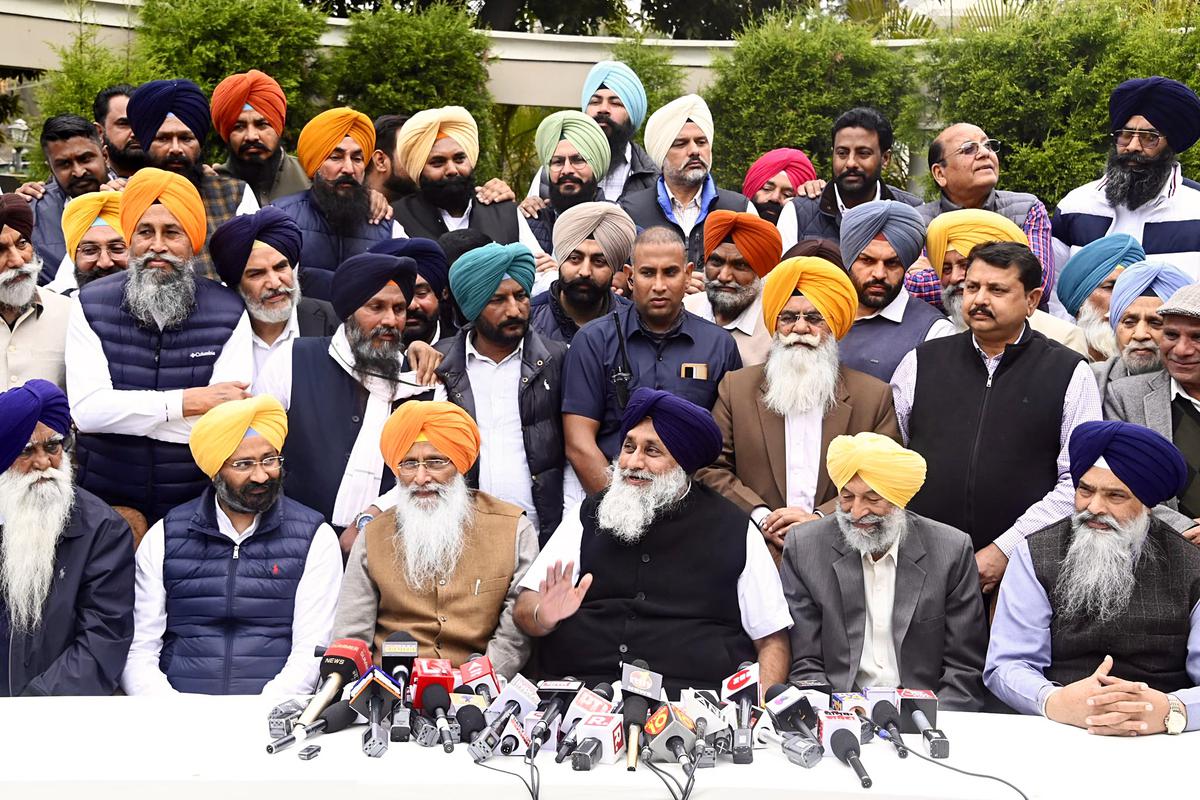 NEW DELHI, INDIA - APRIL 20: Shiromani Akali Dal (SAD) chief Sukhbir Singh  Badal and Union food