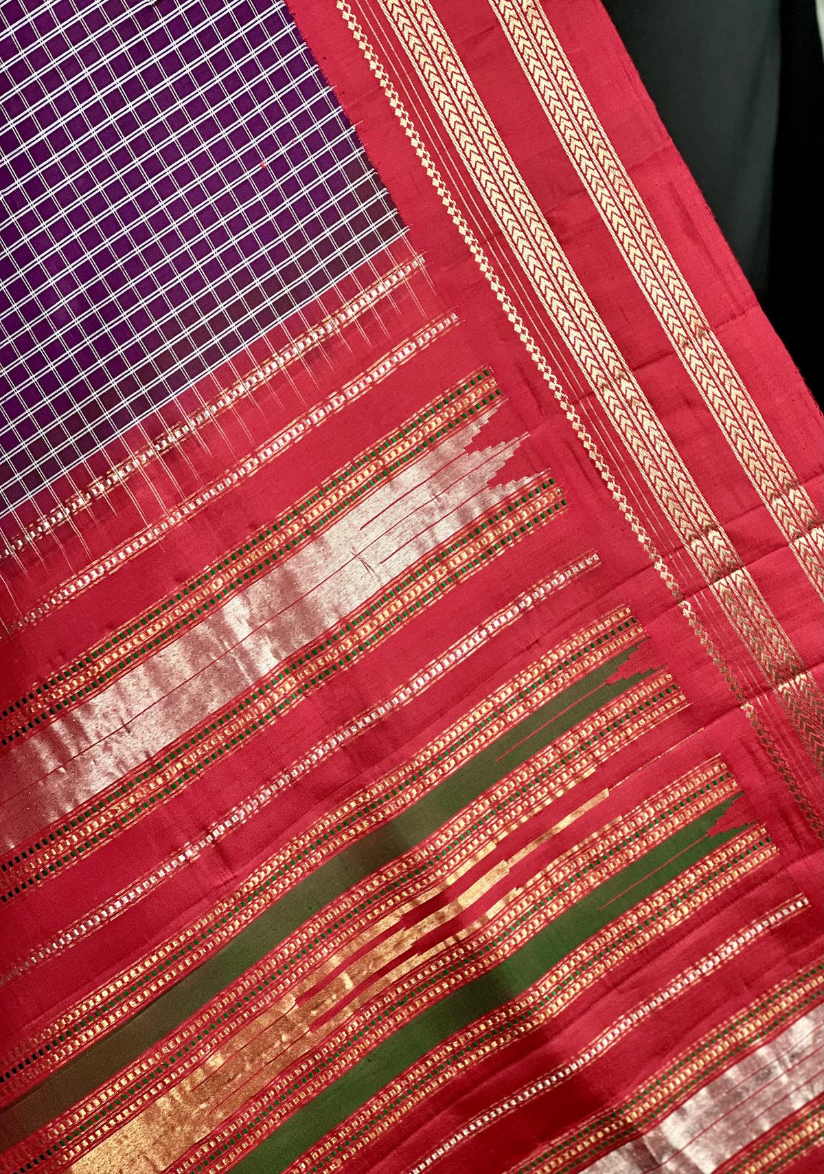 Vinay Narkar recreated the  Motichoor sari pallu, last woven some 40 years ago, with the help of a weaving community in Telegana. 