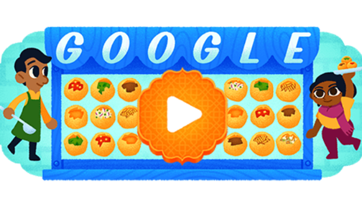 Google Doodle celebrates popular street food pani puri with interactive game