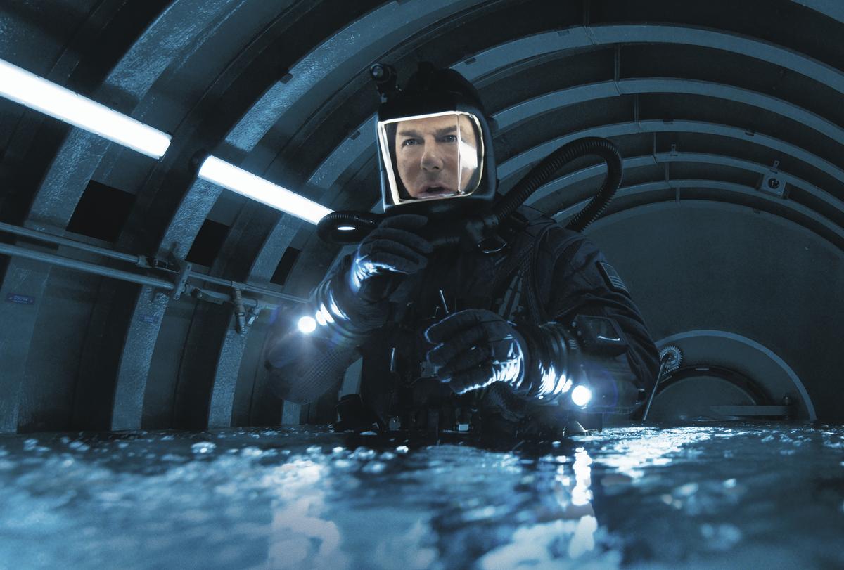 This image still shows Tom Cruise from the film Mission: Impossible - The Final Recking. (Paramount picture through AP) This image still shows Tom Cruise from the film Mission: Impossible - The Final Recking. (Paramount picture through AP)