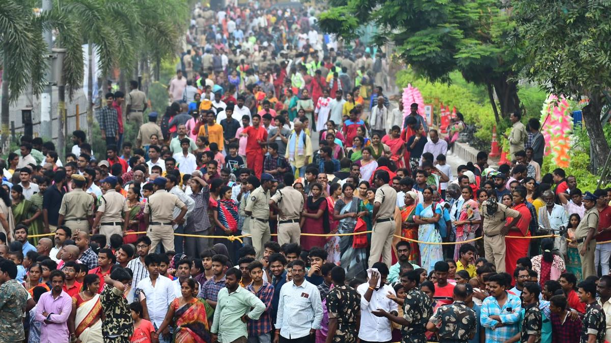 Moderate rush at Kanaka Durga temple on Moola Nakshatram