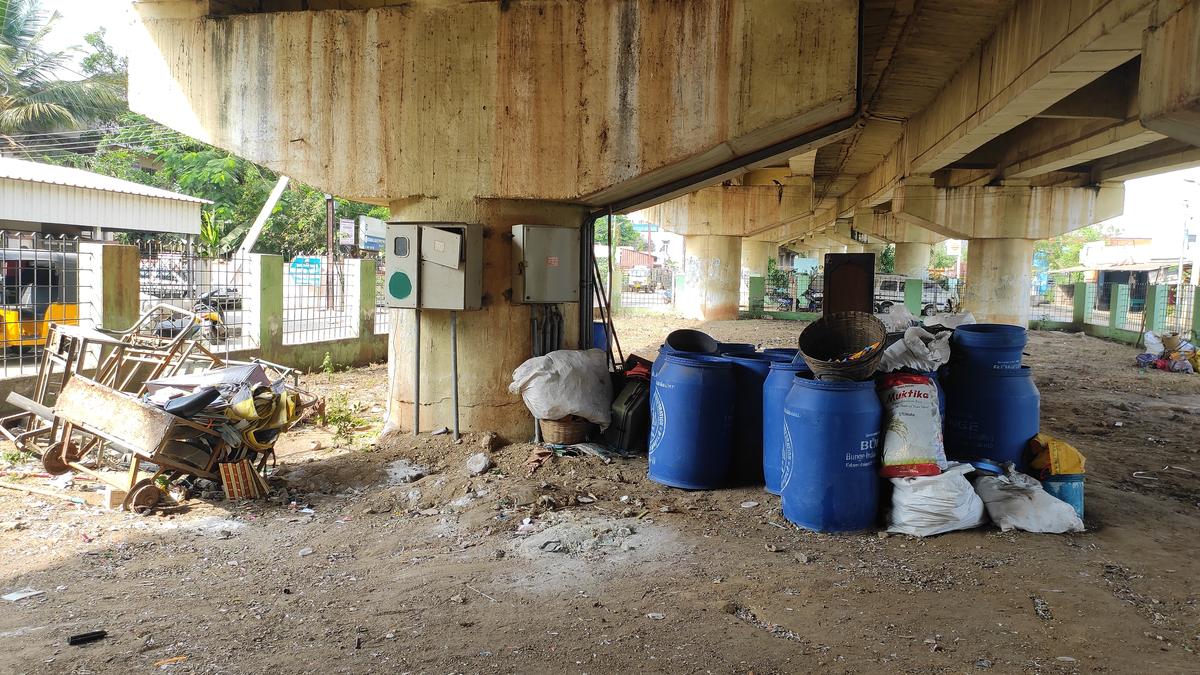 Edamalaipatti Pudur underbridge a junkyard The Hindu