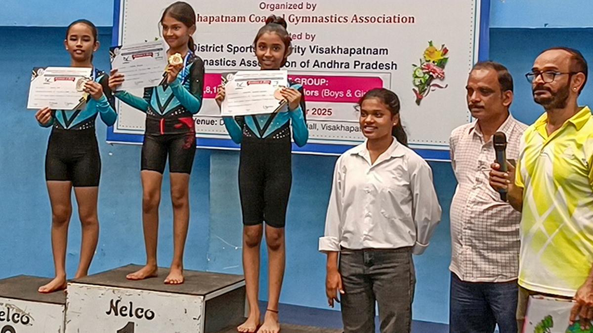 Young athletes shine at district gymnastics championship in Vizag