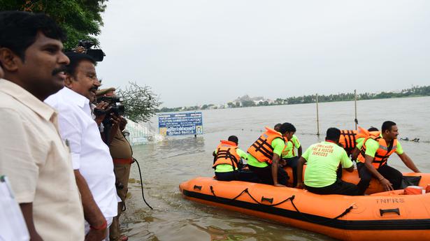 Mock exercises on rescuing people during floods conducted in central districts of Tamil Nadu