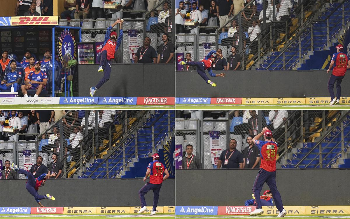 Shreyas’ acrobatics and presence of mind resulted in Bartlett completing a relay catch to dismiss Hardik. File