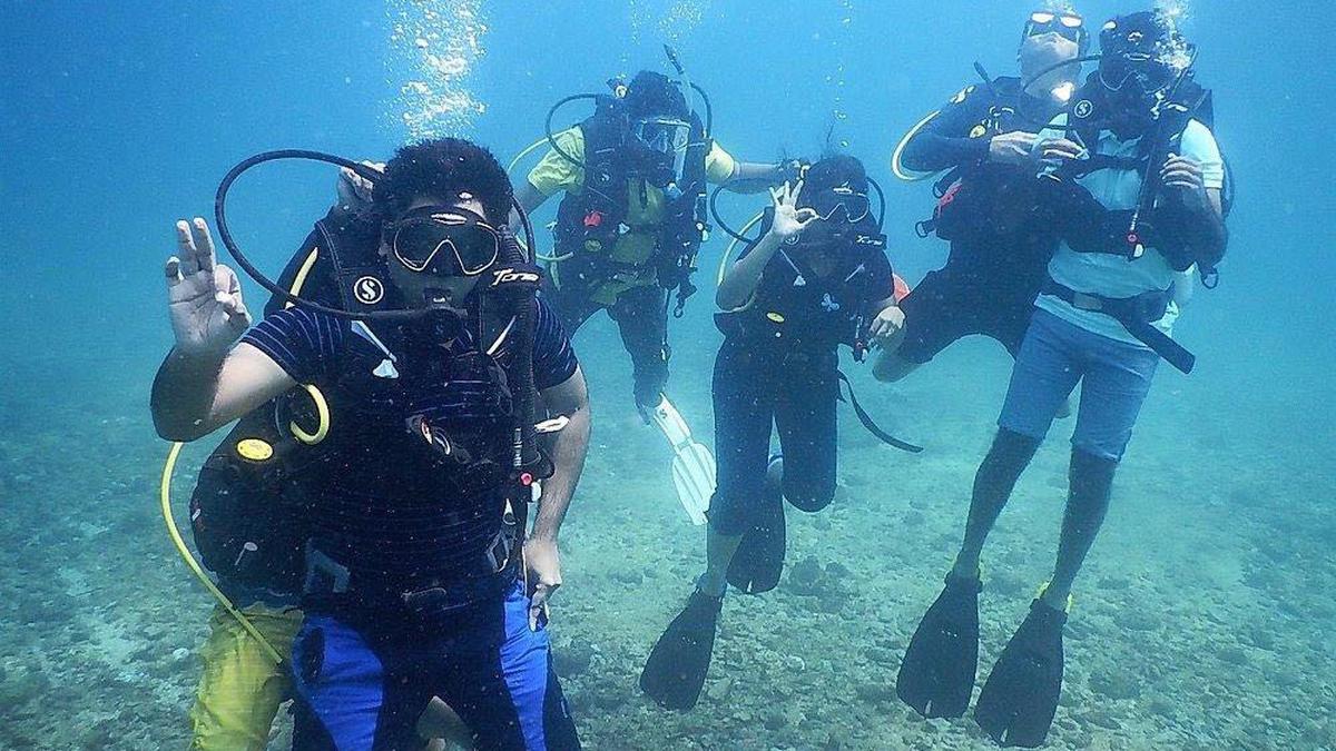 Scuba diving resumes in the surroundings of Netrani island in Uttara Kannada