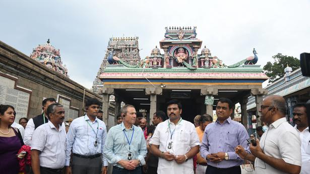 Delegation from Western Australia goes on heritage walk in Kapaleeswarar temple in Chennai
