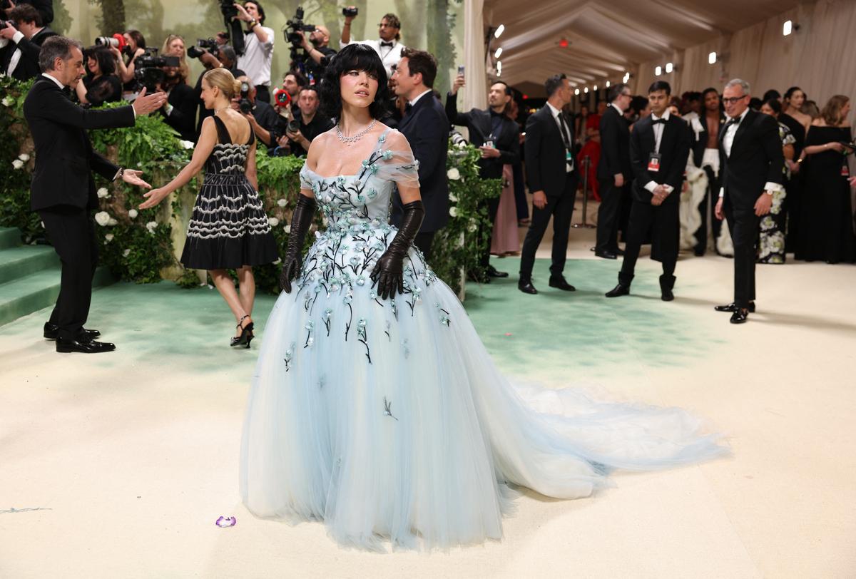 Sydney Sweeney posing at the Met Gala