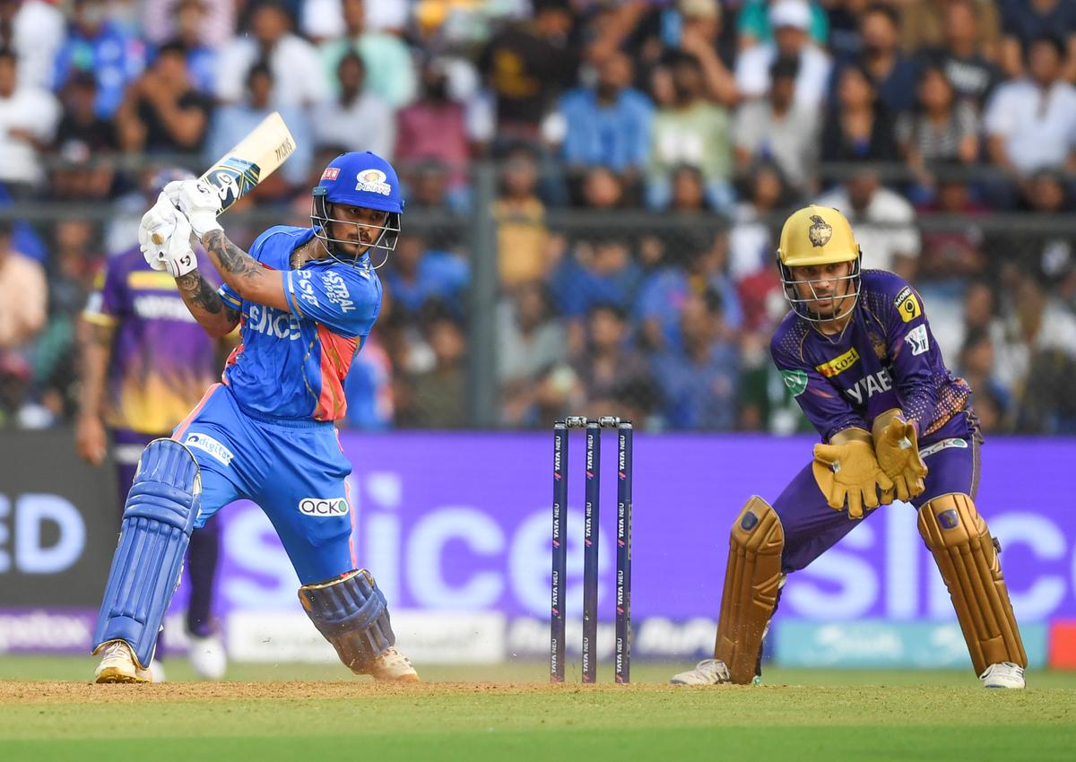 Counter-thrust: Ishan Kishan’s half-century went a long way in Mumbai pulling it off against Knight Riders.