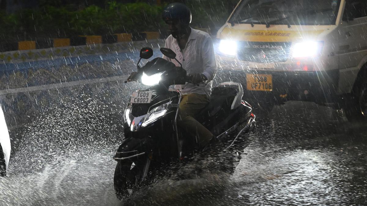 Heavy rain disrupts life in Hyderabad on Friday evening, hail and tree falls reported