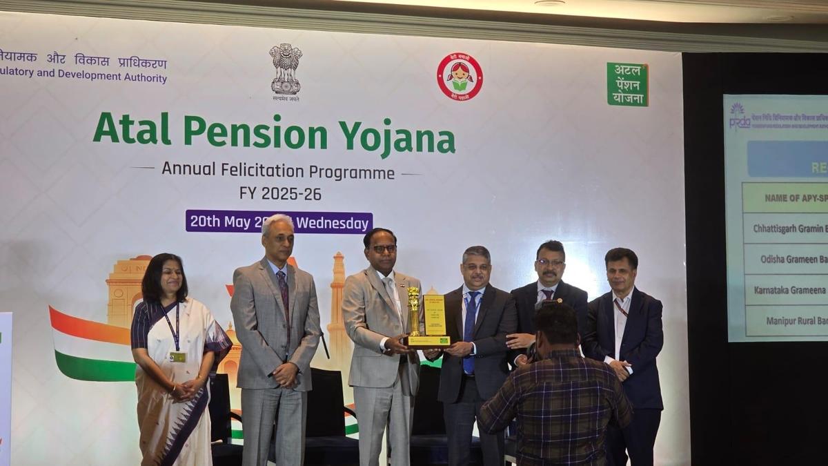 Karnataka Grameena Bank receives national award for outstanding APY performance